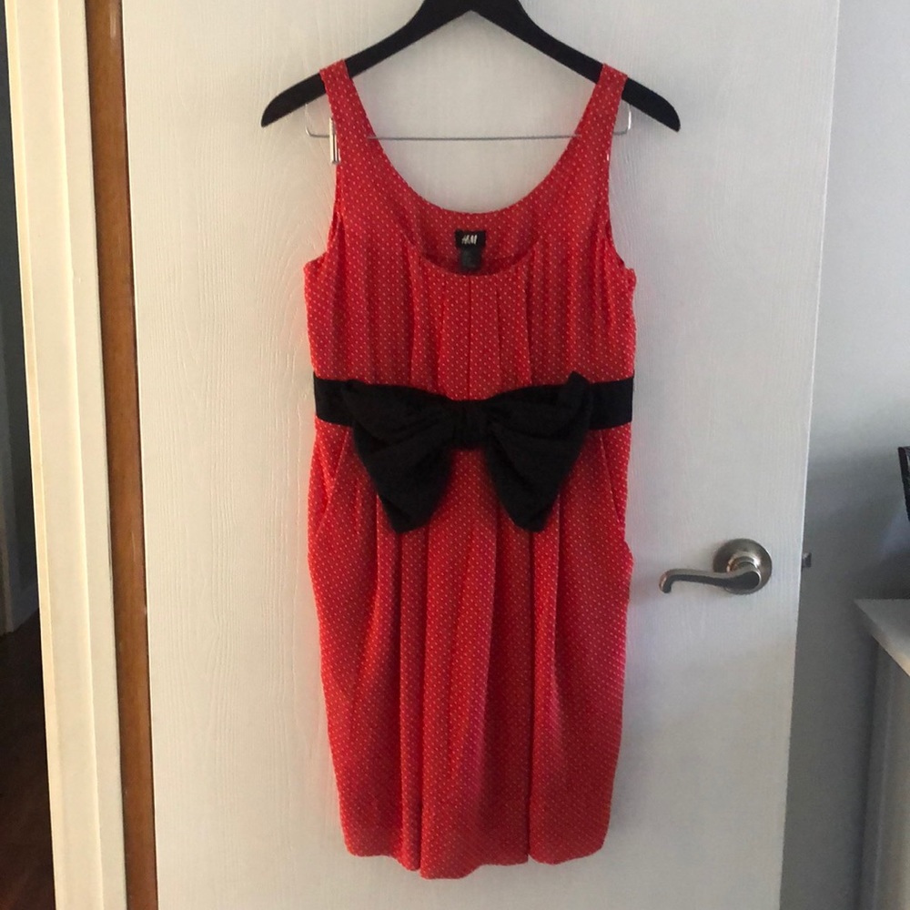 H&M red polka dot dress